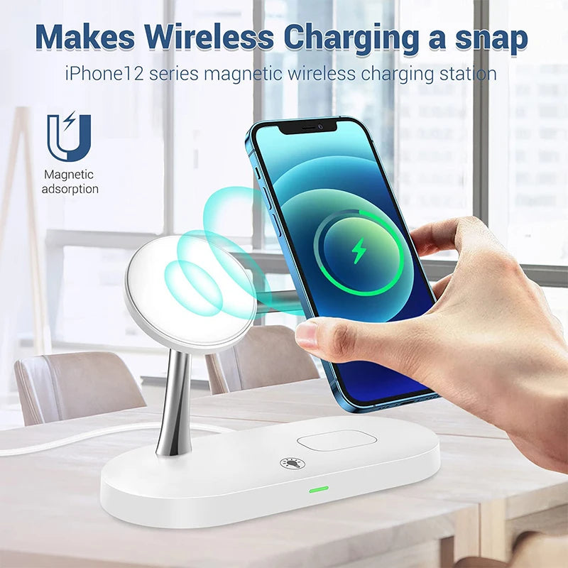 Magnetic 3-in-1 Wireless Charger Station - Digital Clarity & Co.