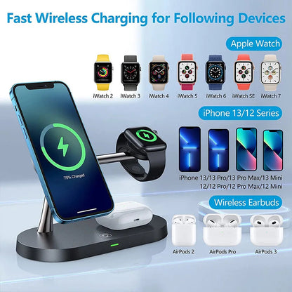 Magnetic 3-in-1 Wireless Charger Station - Digital Clarity & Co.