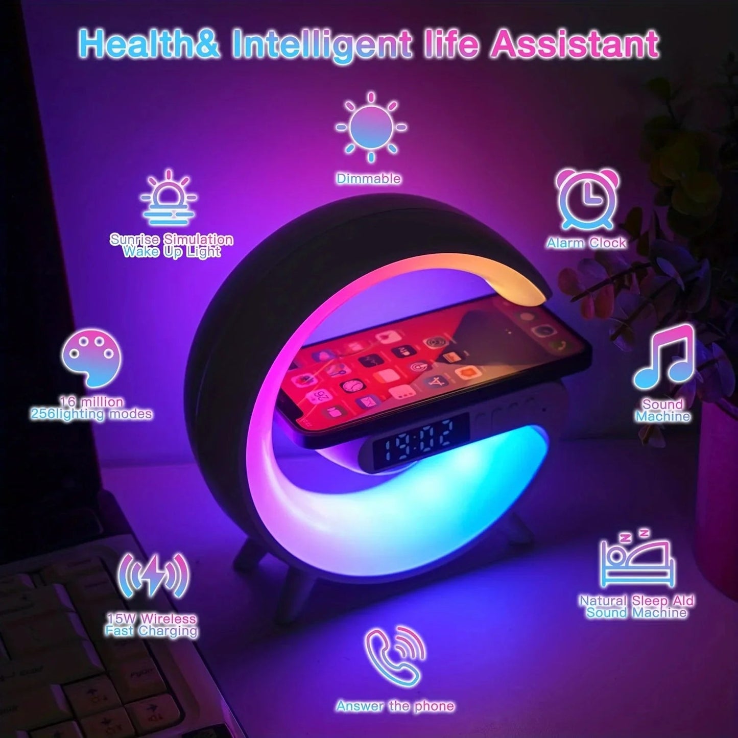 Multifunctional Wireless Charging Lamp - Digital Clarity & Co.